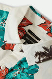 Cru Print Short Sleeve Woven - Off White/Aquatic Green Floral