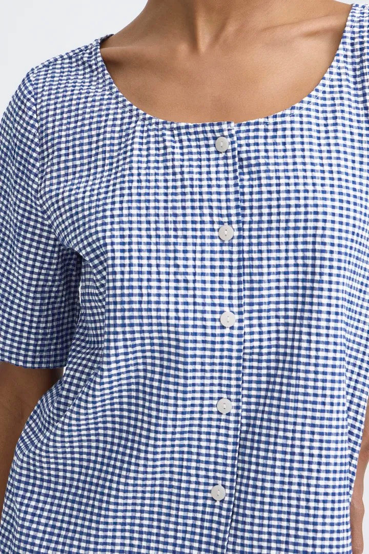 Jilma Shirt - Sodalite Blue/White Check