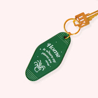Home Is Where My Plants Are Motel Keychain