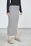 Striped Slit Skirt