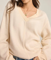 Off The Clock Cozy Sweatshirt - Sea Salt