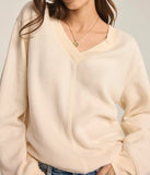 Off The Clock Cozy Sweatshirt - Sea Salt