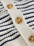 Chaterly Stripe Cardigan - Ivory Multi
