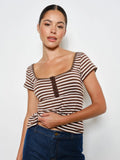 Juno Babydoll Henley Top