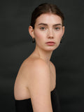 Boule Hoop Earrings Black Tourmaline