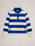 Bobby Button Stripe Sweat - Blue Multi