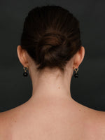 Boule Hoop Earrings Black Tourmaline