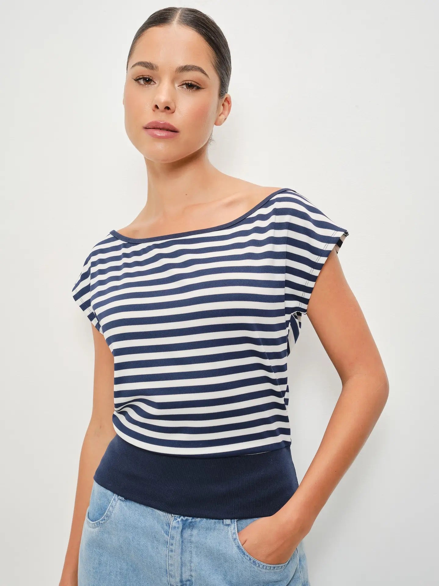 Kiki Stripe Blouson Top