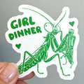 Girl Dinner Bumper Sticker