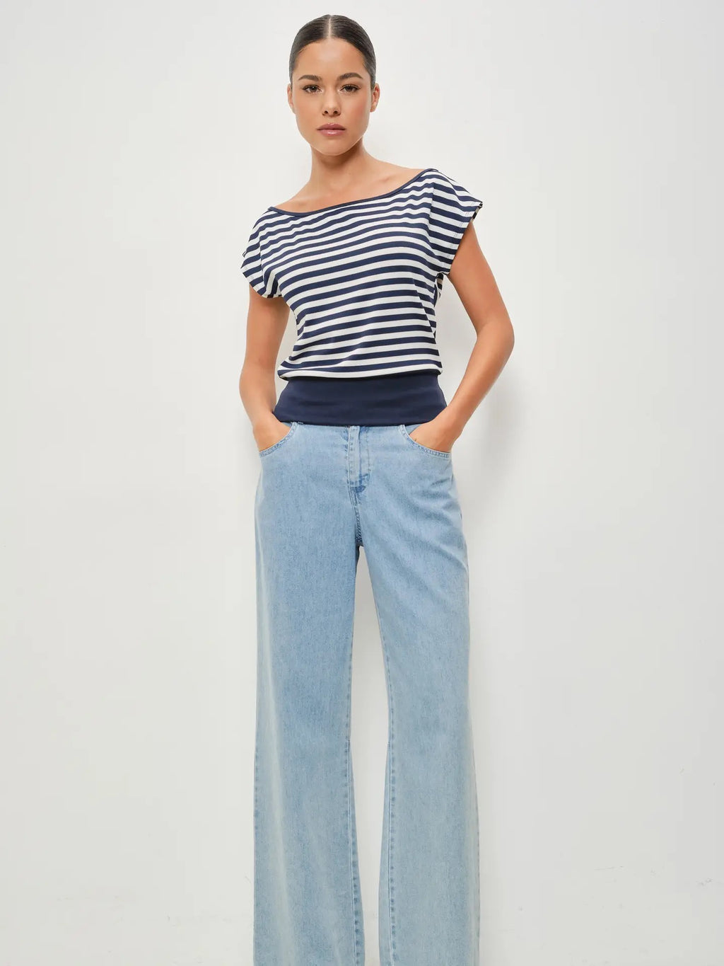 Kiki Stripe Blouson Top