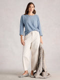 Demi Dolman Top - Mid Blue
