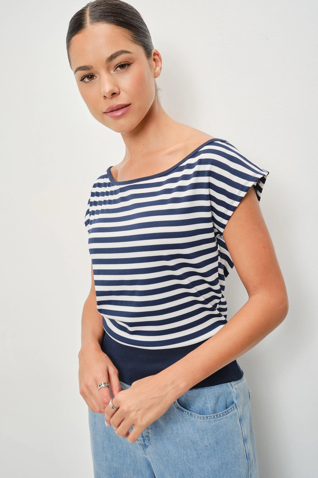 Kiki Stripe Blouson Top