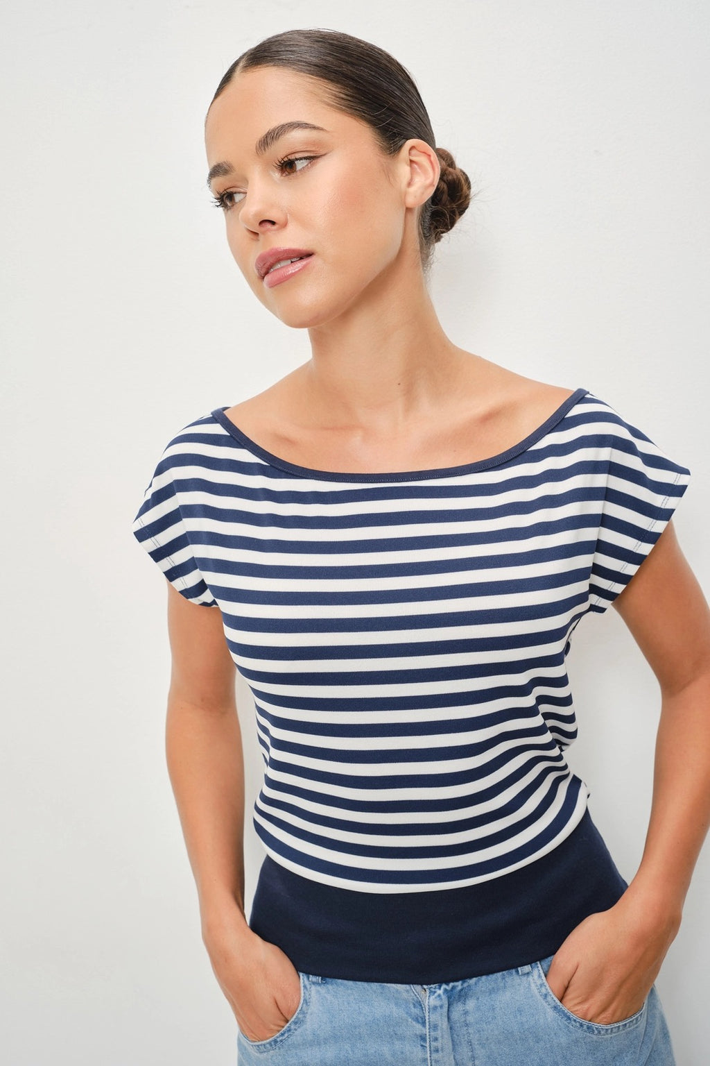 Kiki Stripe Blouson Top