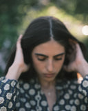 Spanish Tile Boho Puff Sleeve Dress