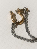 Carabiner Horse Bit Wheat Chain Necklace