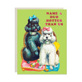 Hot Duo Poodles Greeting Card