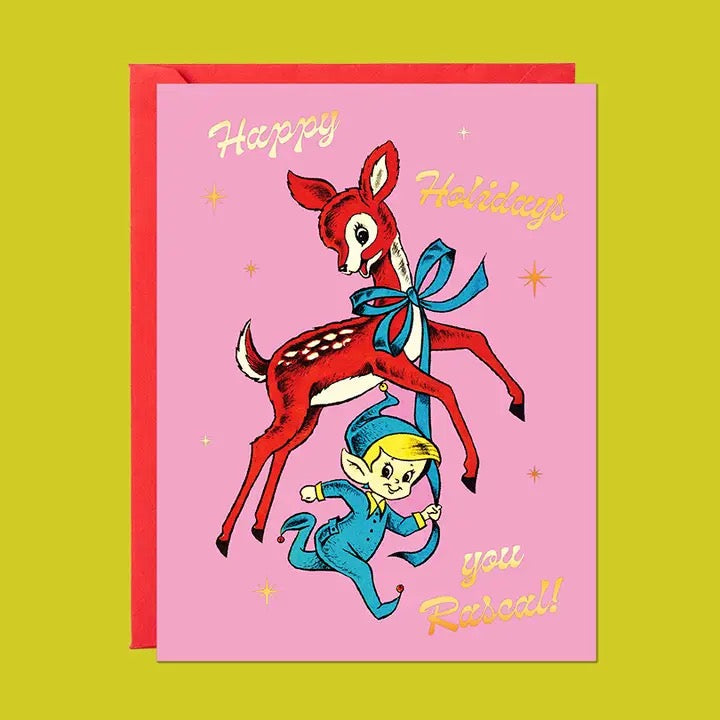 Happy Holidays Rascal Greeting Card
