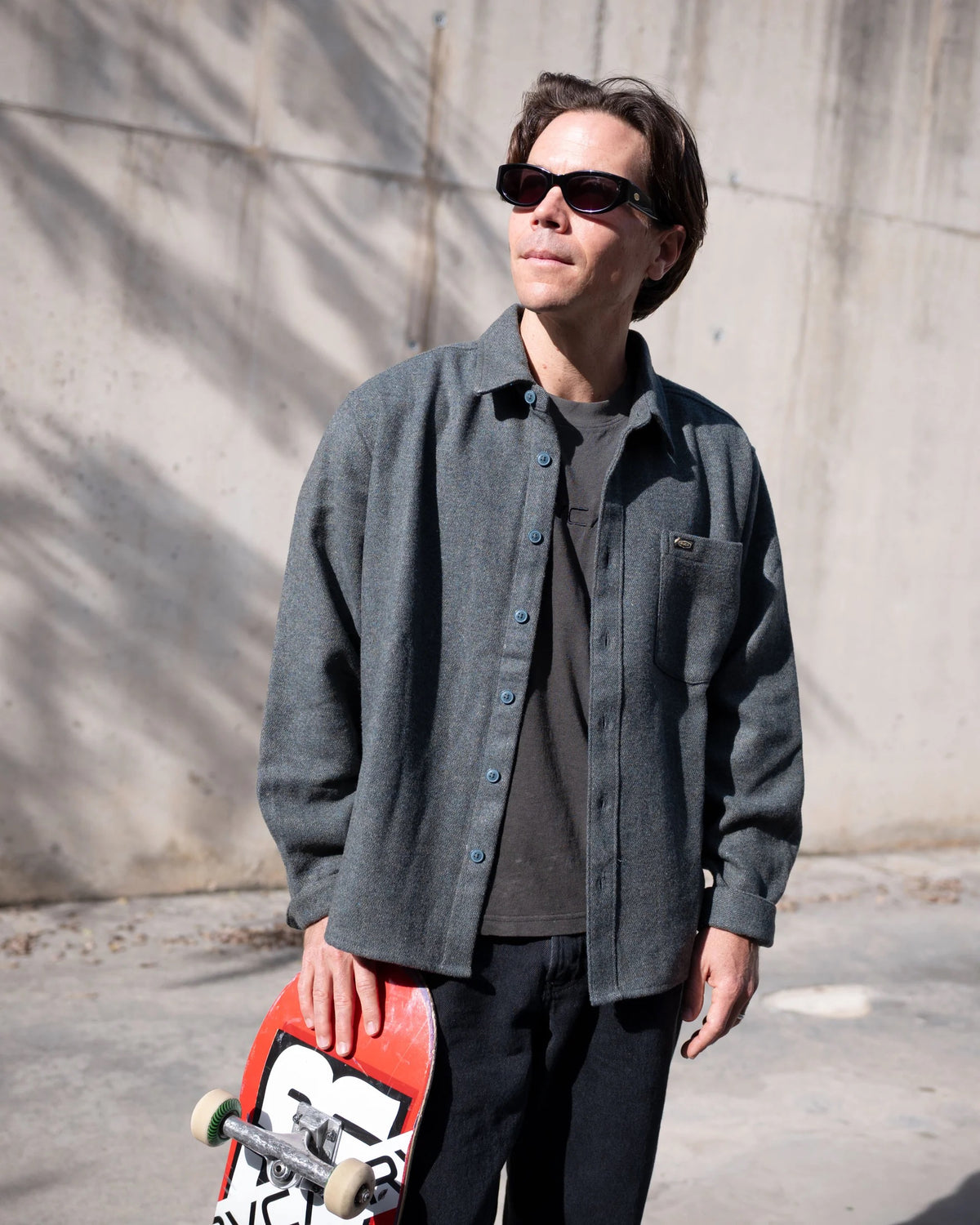 Dayshift Solid Flannel - Duck Blue