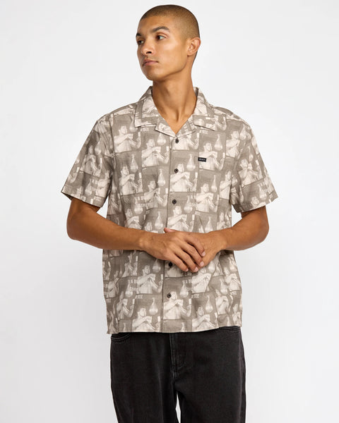 RVCA X Ali Float Sting Short Sleeve - Mushroom