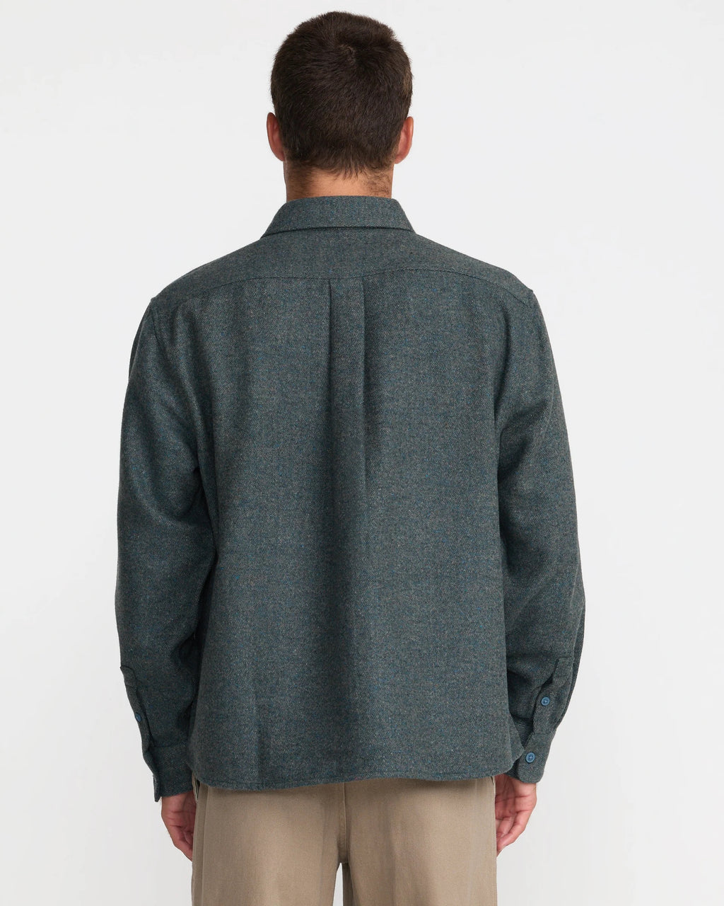 Dayshift Solid Flannel - Duck Blue