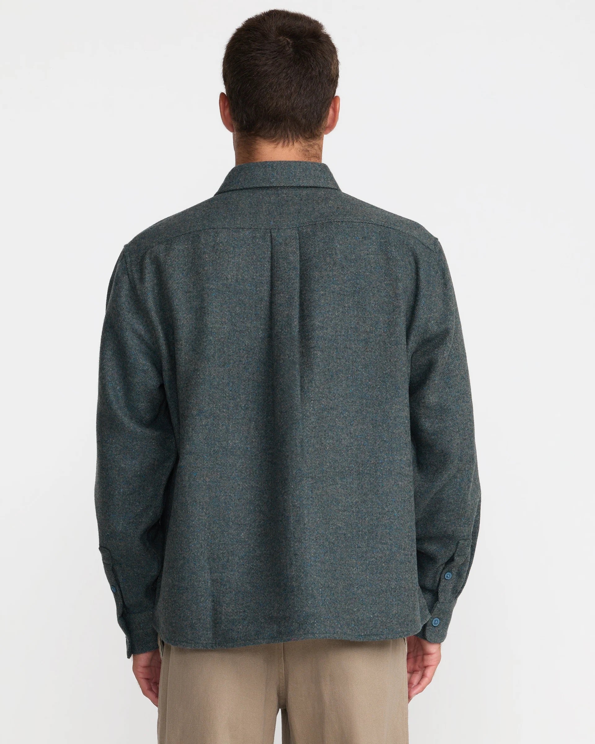 Dayshift Solid Flannel - Duck Blue