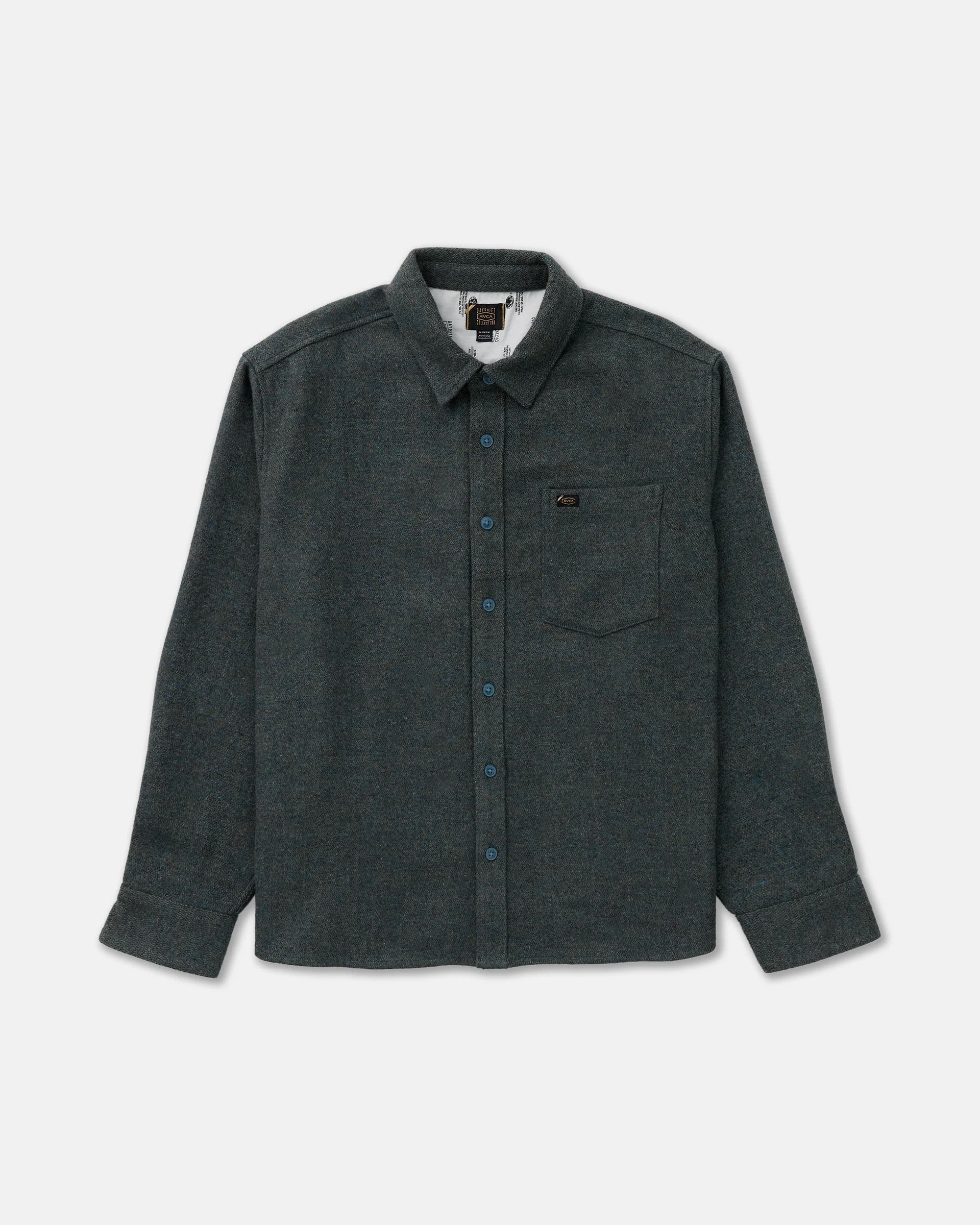 Dayshift Solid Flannel - Duck Blue