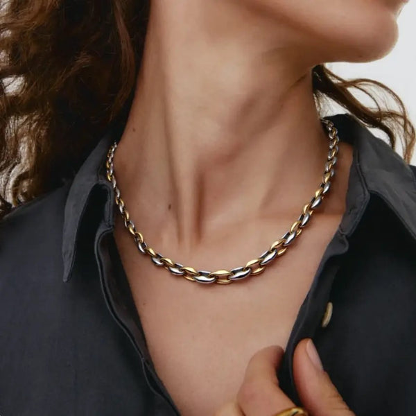 Max Two Tone Mariner Necklace
