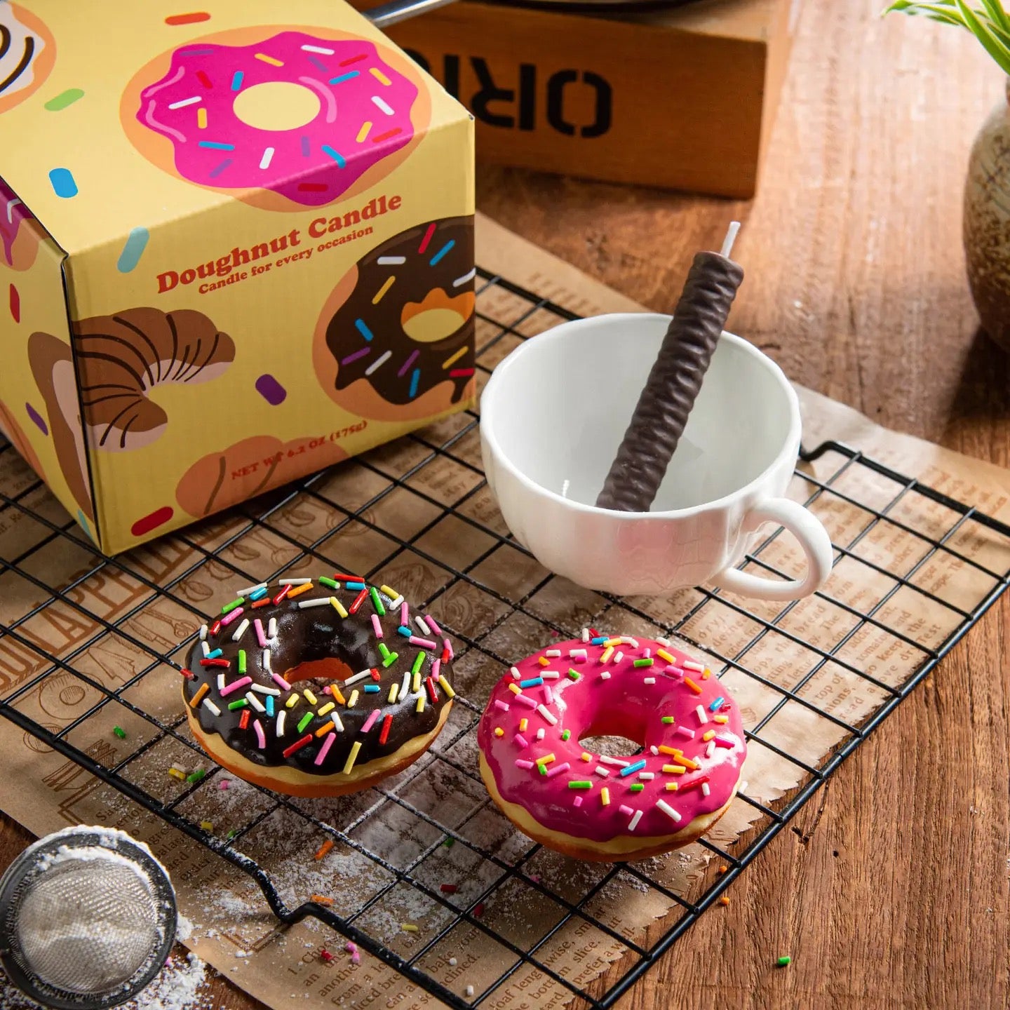 Doughnut Cup Candle