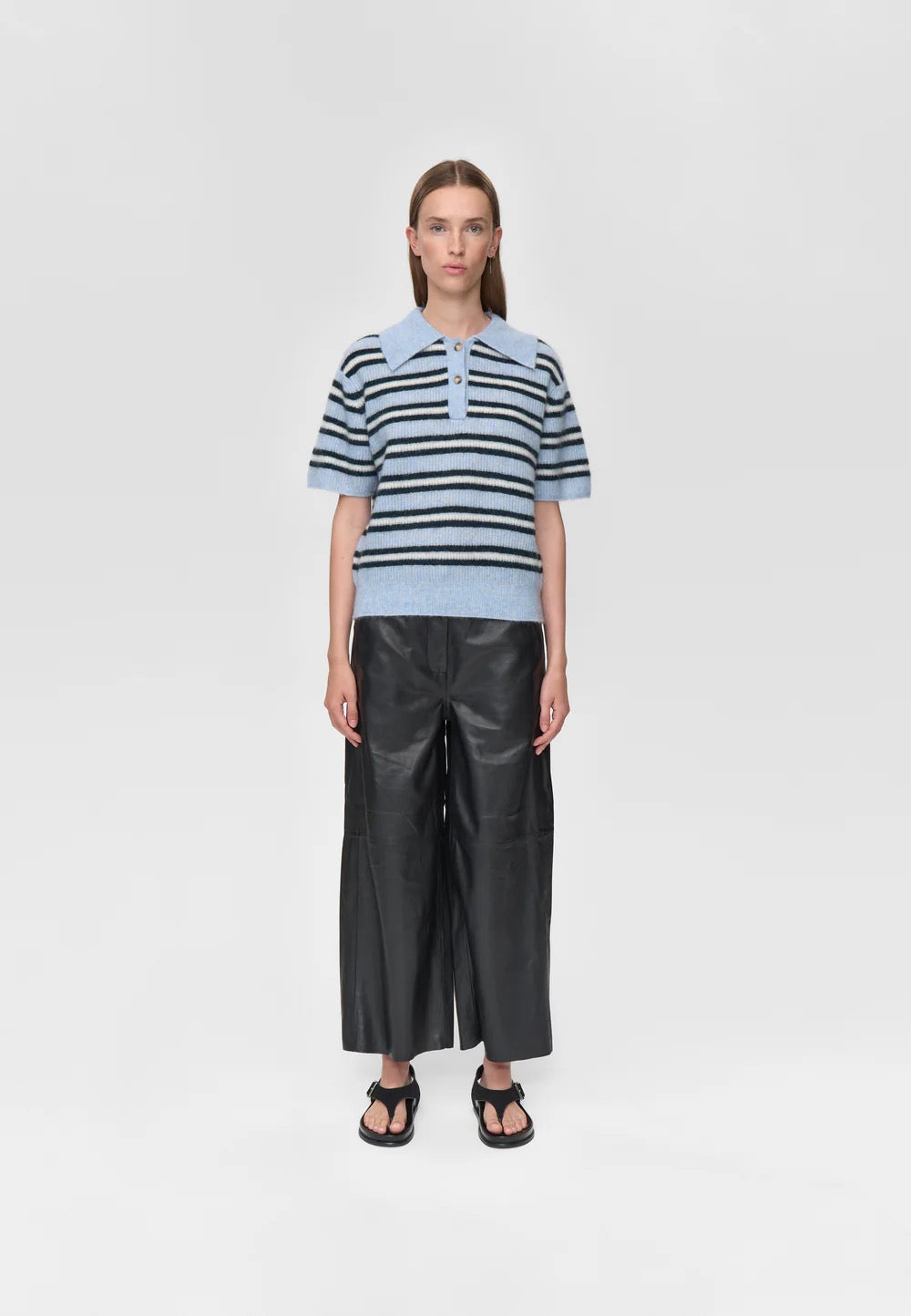 Ruth Knit Polo - Cashmere Blue