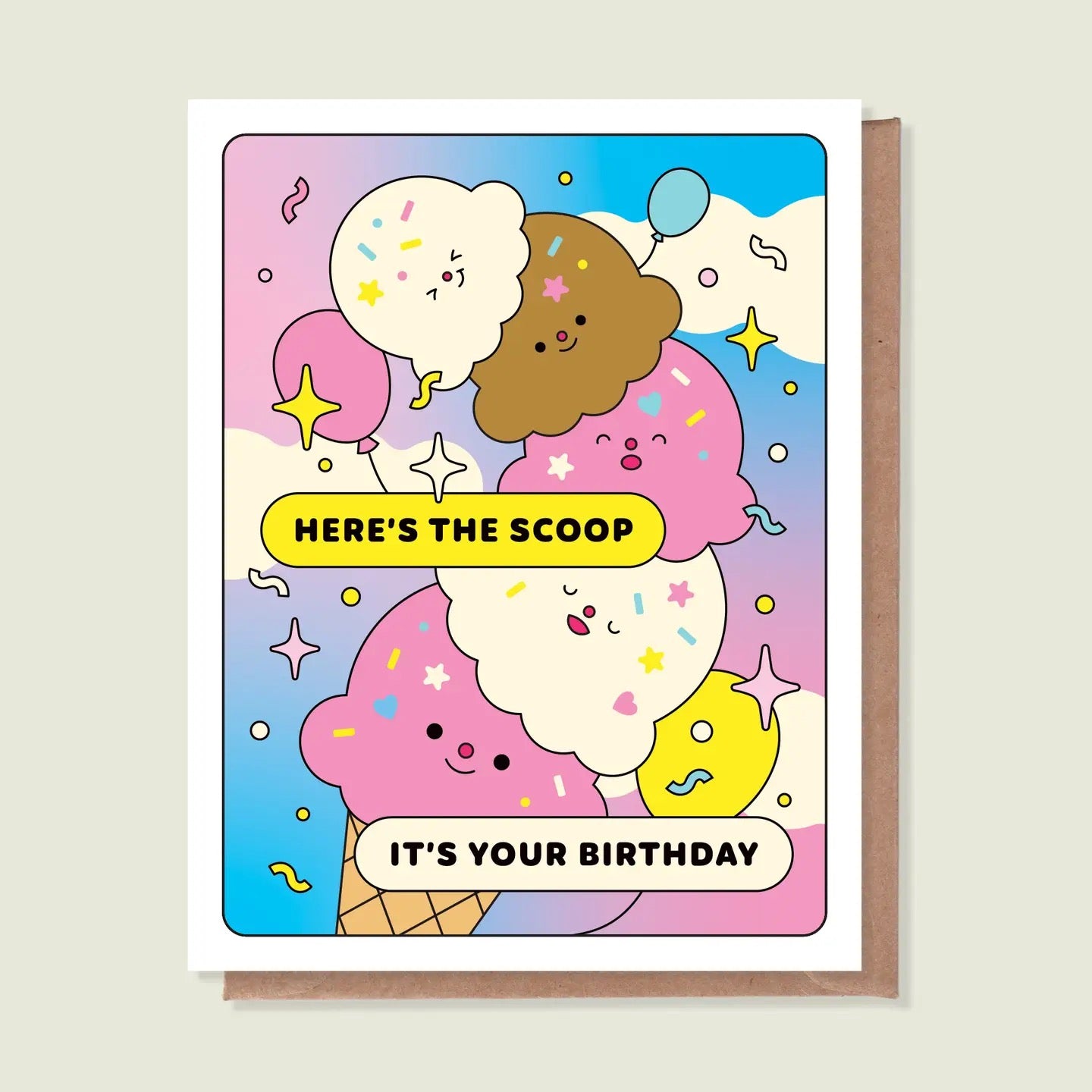Here's The Scoop Greeting Card