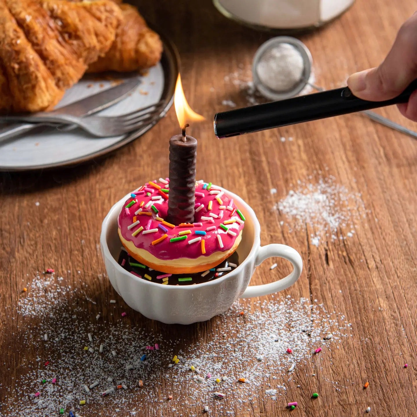 Doughnut Cup Candle