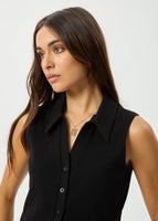 Eliza Organic Rib Sleeveless Shirt