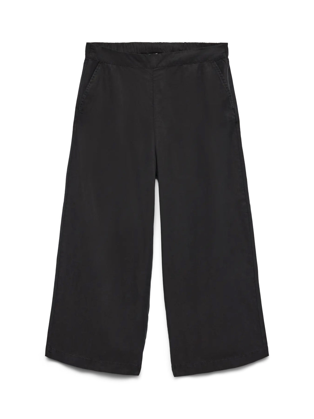Bree Wide Tencel Culotte - Black Denim