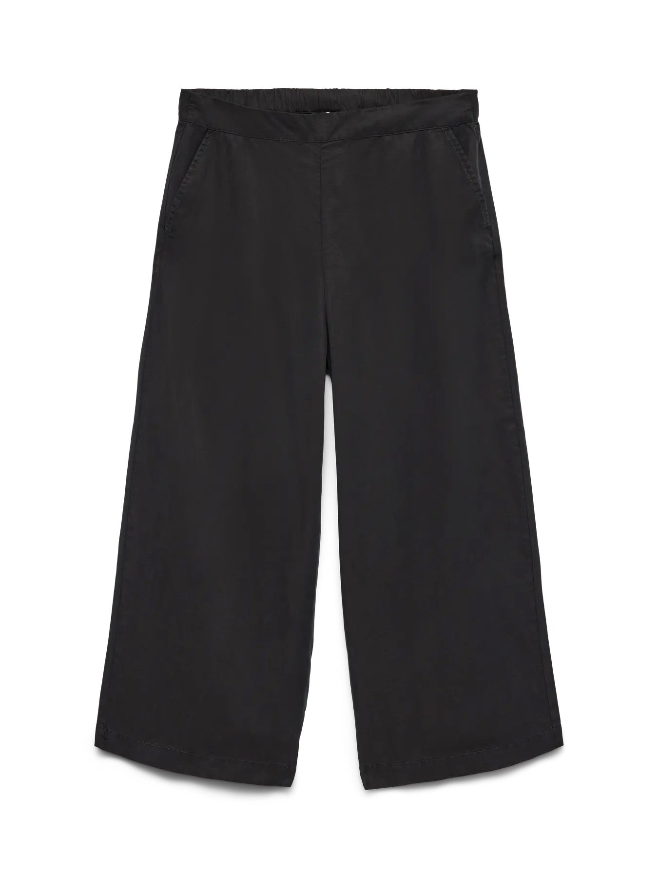 Bree Wide Tencel Culotte - Black Denim
