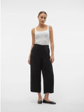 Bree Wide Tencel Culotte - Black Denim