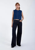 Rhue Low Wide Jeans - Stream Rinse
