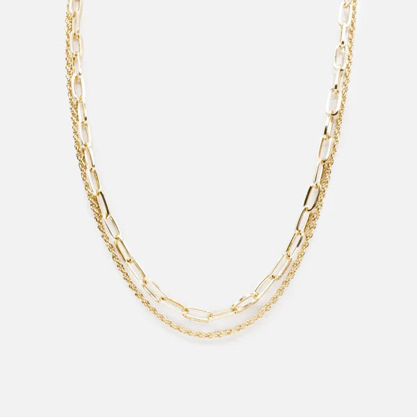 PaperClip & Rope Necklace Set