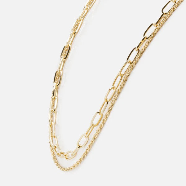 PaperClip & Rope Necklace Set
