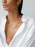 Fine Herringbone Necklace - Gold