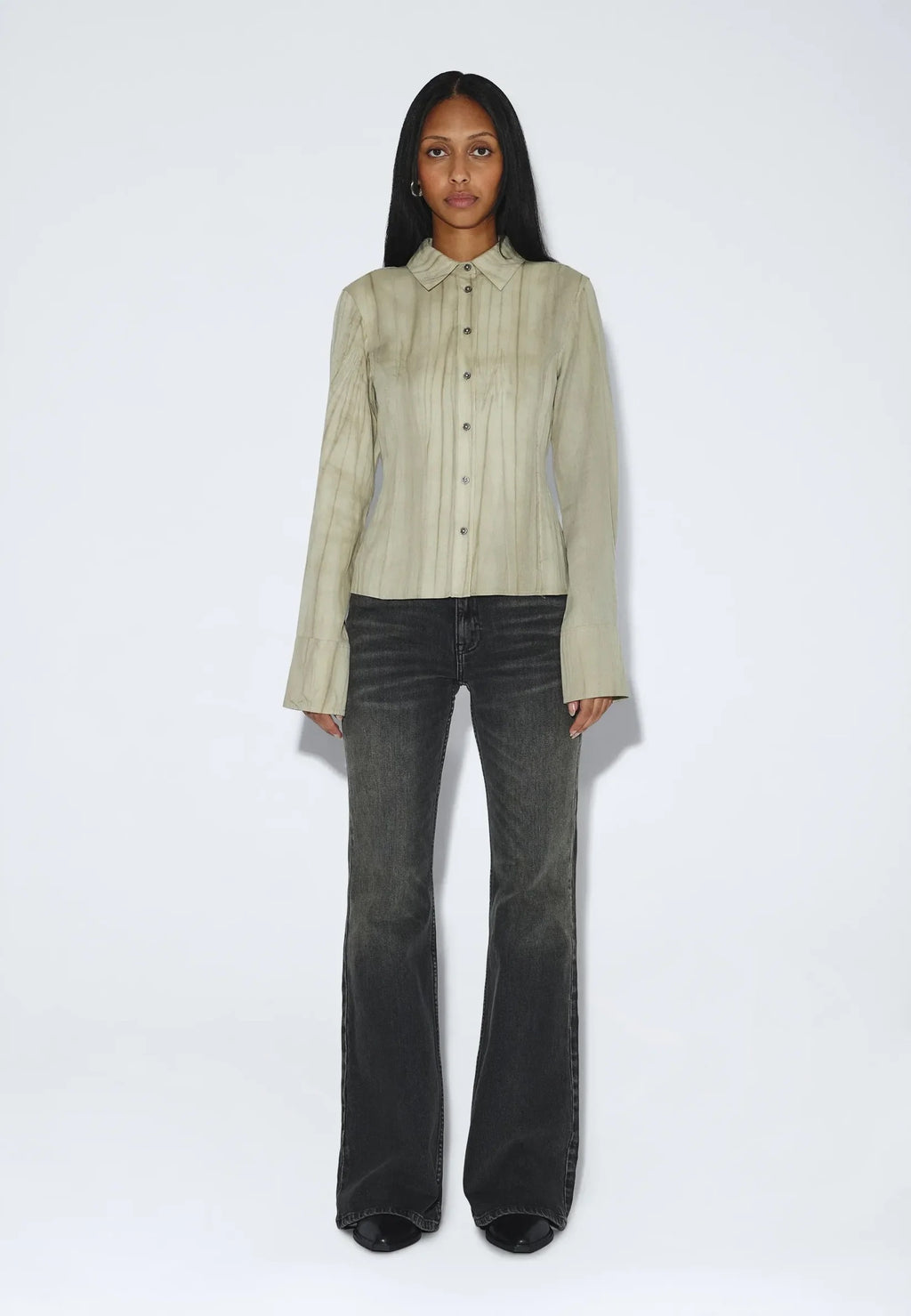 Mila Seam Shirt - Washed Beige