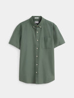 The Jasper Short Sleeve Oxford Shirt - Laurel Green