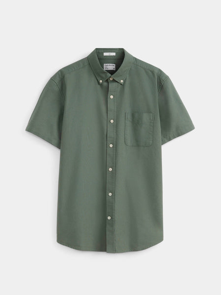 The Jasper Short Sleeve Oxford Shirt - Laurel Green