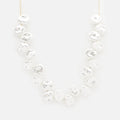 Gold Necklace With Flat Pearls