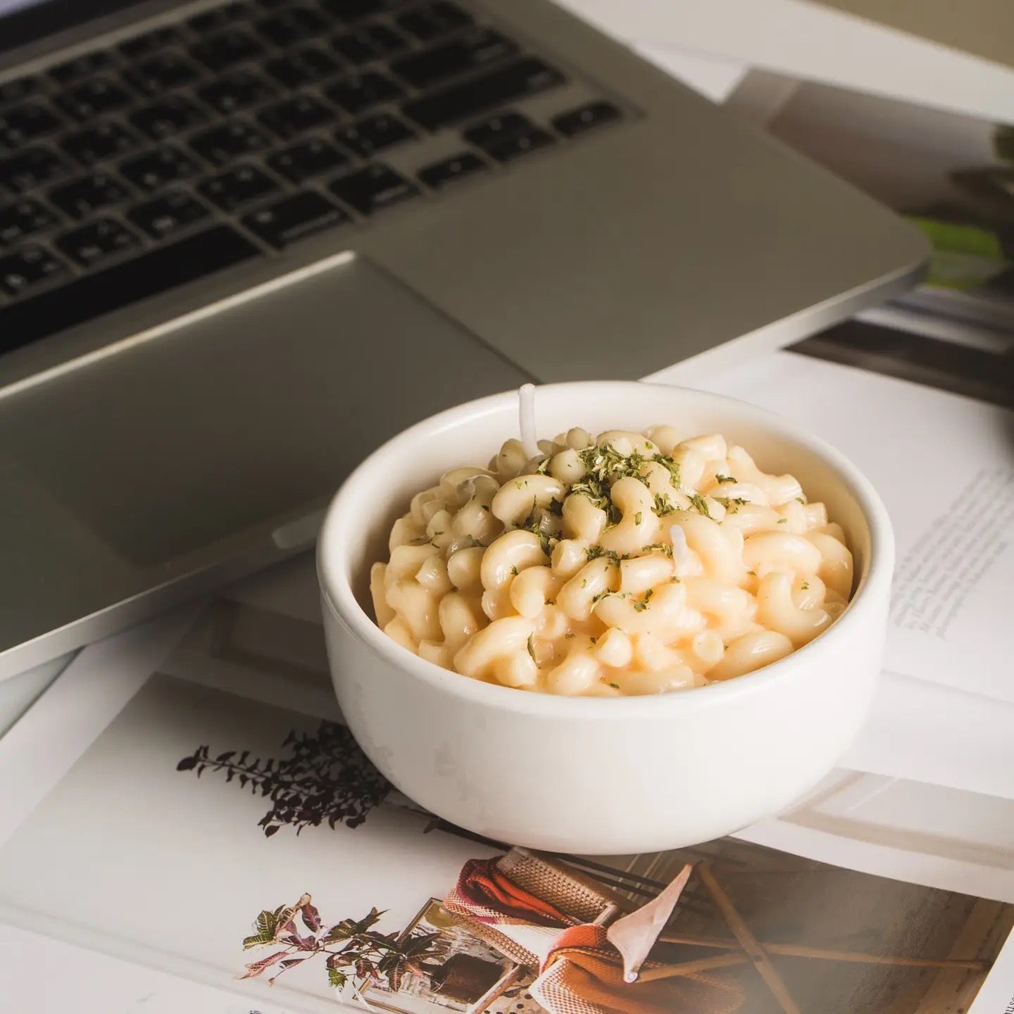 Macaroni & Cheese Candle Bowl