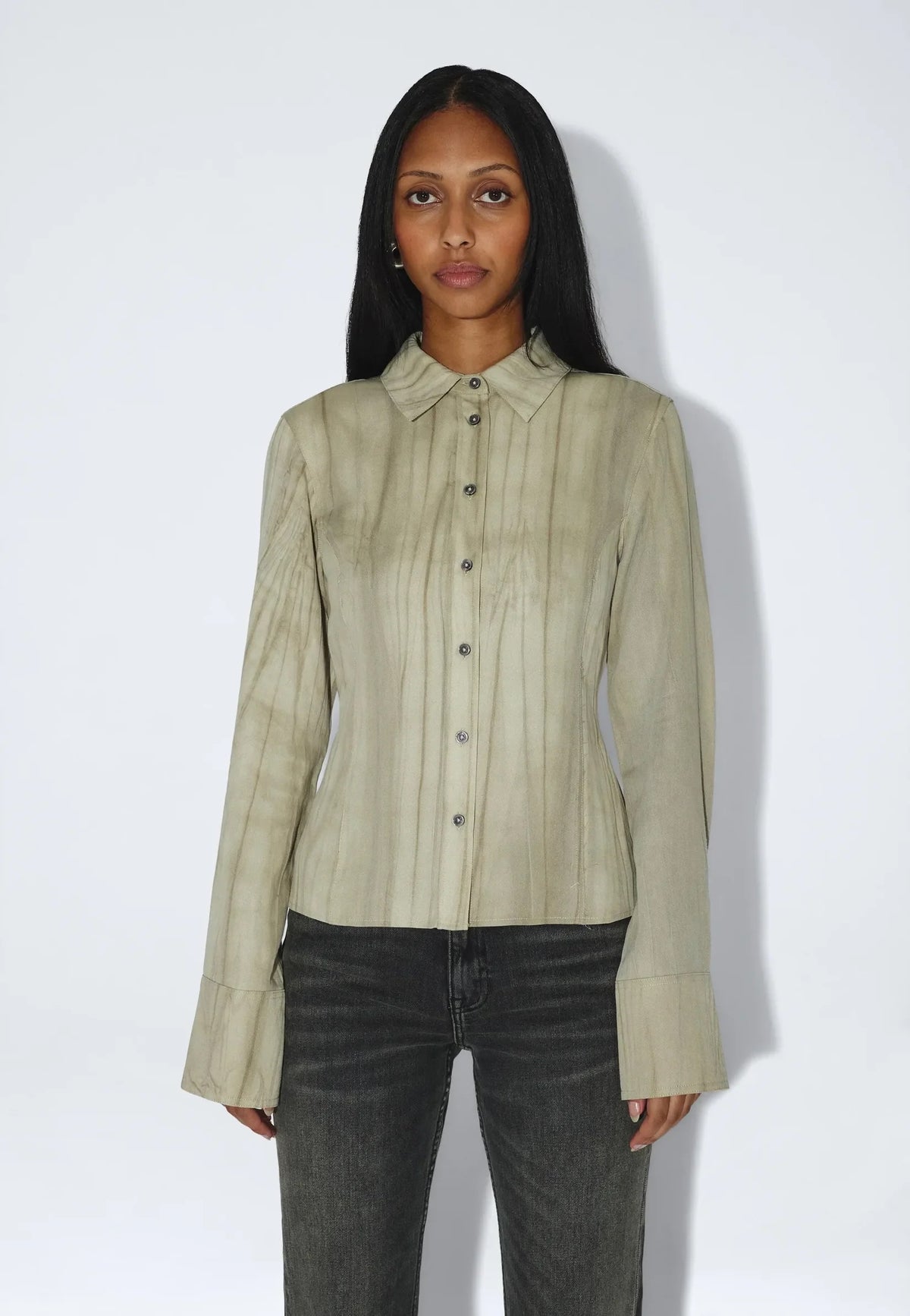 Mila Seam Shirt - Washed Beige