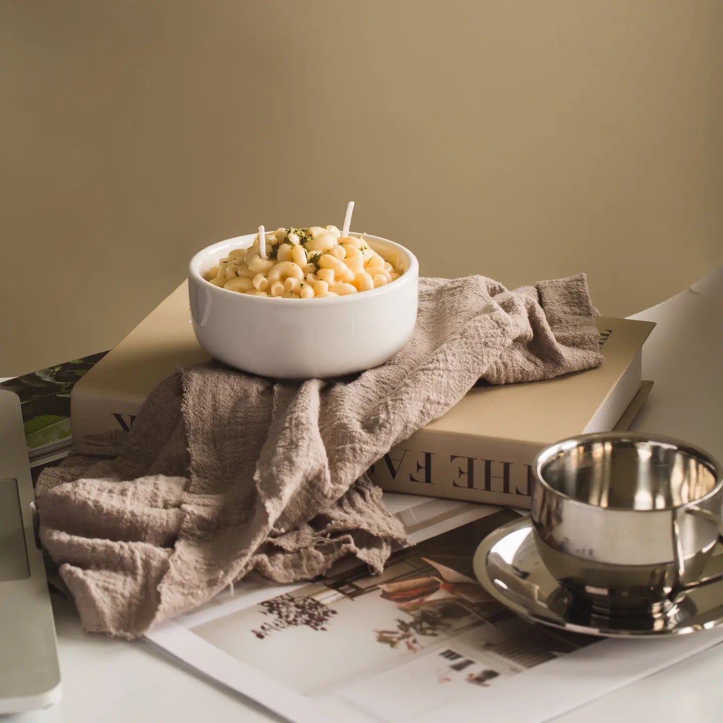 Macaroni & Cheese Candle Bowl