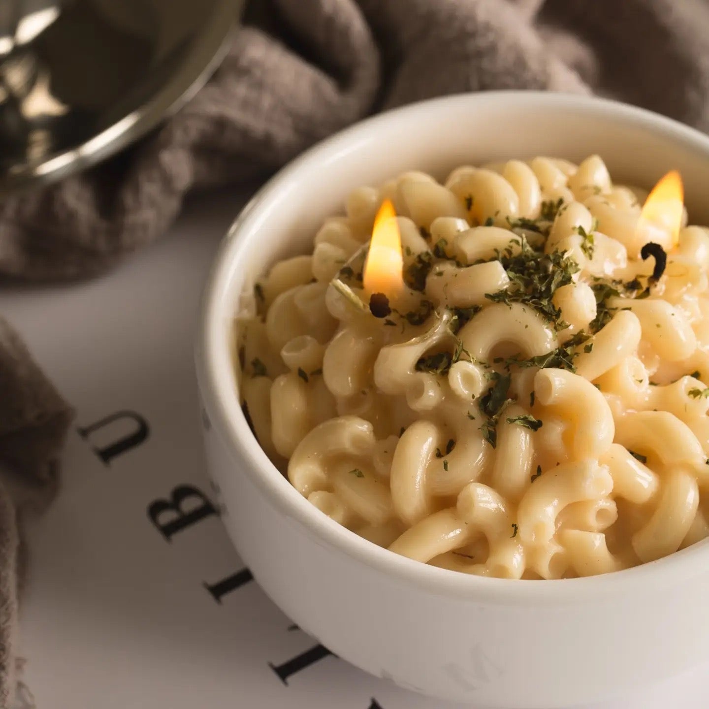 Macaroni & Cheese Candle Bowl
