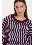 Zig Zag Pullover - Bordeaux