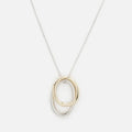Two Tone Circular Charm Necklace