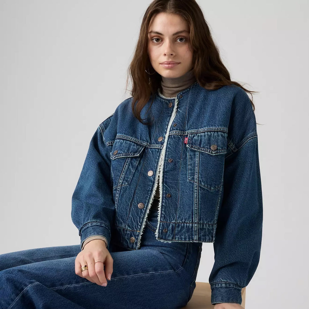 Collarless Sherpa Lined Trucker - Rogue Rumour